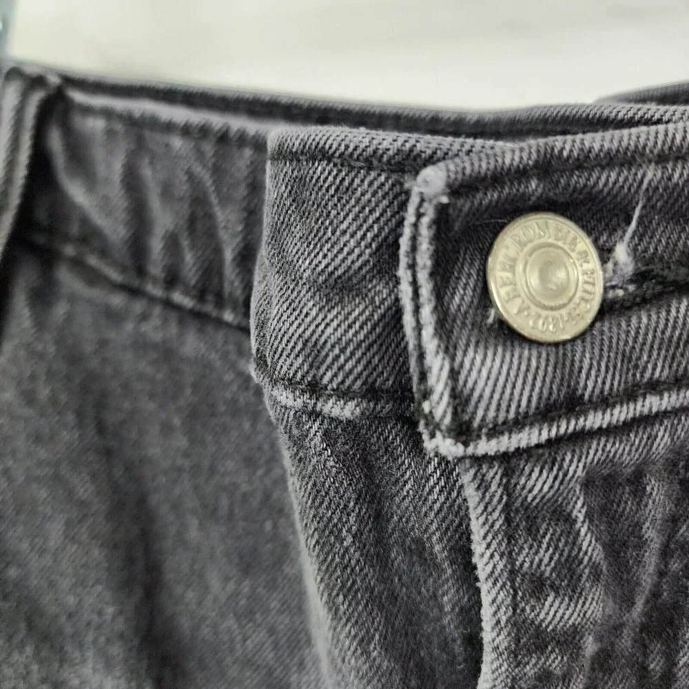 Abercrombie & Fitch The 90's Straight Ultra High‎ Rise 35/20L Gray Wash Black
